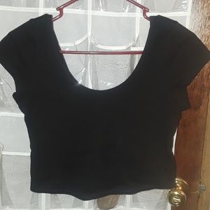 Black crop top
